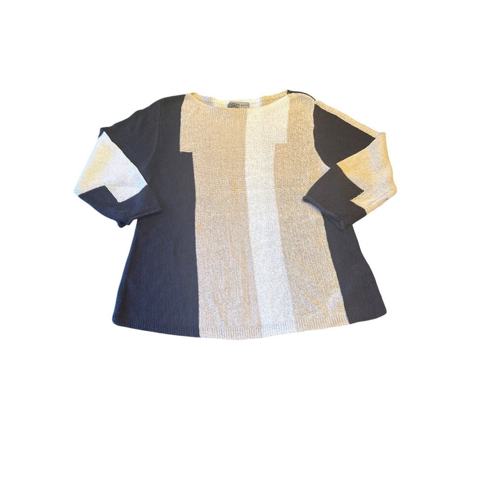 Habitat Womens Medium Color Block Sweater Minimalist